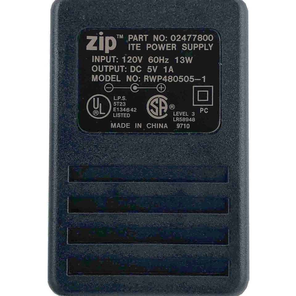 Iomega Zip Drive ITE Adaptador de CA SG-511 Cable de alimentación 5V 1A 13W RWP480505-1 Foto 4 de 4