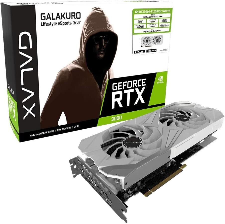 GALAKURO GK-RTX3060-E12GB / OC / WHITE LHR New | eBay