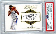2016 Panini Flawless Basketball #JEM Joel Embiid Excellence Signature Gold 10/10