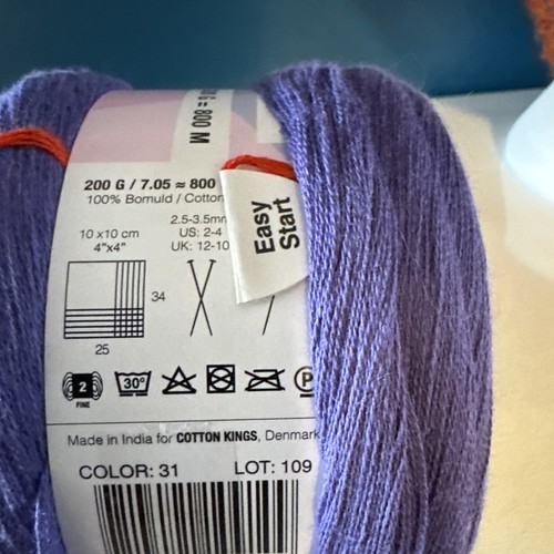 Cotton Kings Twirls Yarn - Color: 31 Galaxy Opal : sold as 1 cake - Picture 3 of 3