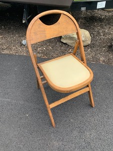 Acme Chair Company Wood Folding Vintage Ebay