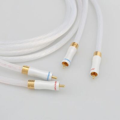 High Quality 5N Silver plated OCC RCA cable Analog cable RCA audio cable Silver