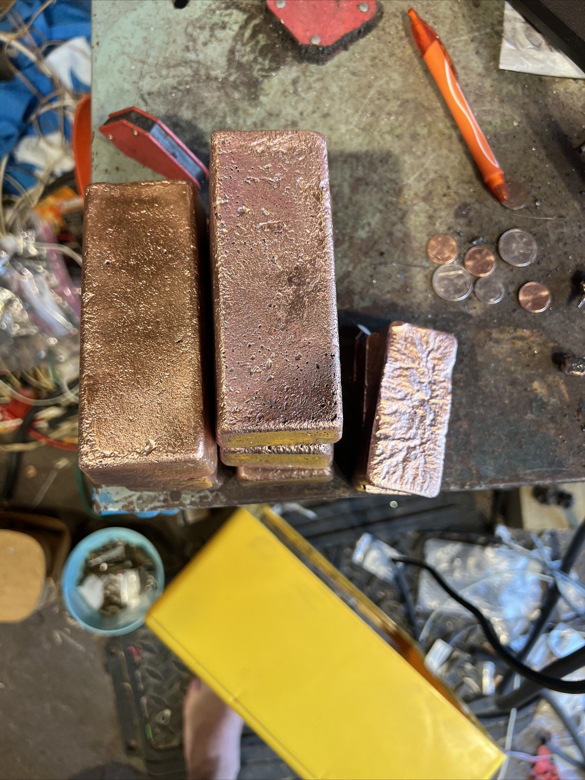 10Lbs Hand Poured Pure Copper Ingot Bar eBay