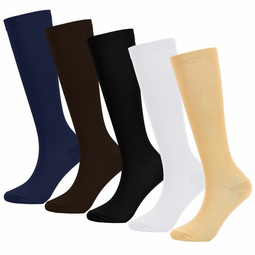 1-5Pairs Men Women Compression Socks Pain Relief Calf Leg Foot Support Stocking - Picture 2 of 18