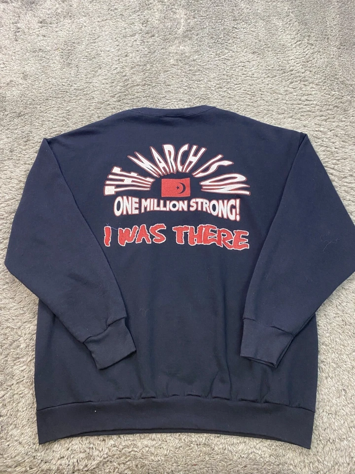 Sudadera De Colección Derechos Civiles 1995 Millones de Hombres Marcha Ministro Louis Farrakhan XXL Foto 2 de 4