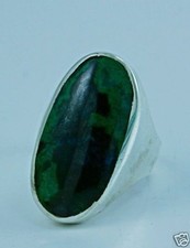 Unique Silver 925 ring set with Eilat stone Israel