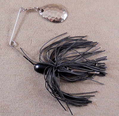 Bass Fishing Lure Spinnerbait DR Double Hook Single Spin (DHS-06) Living Rubber