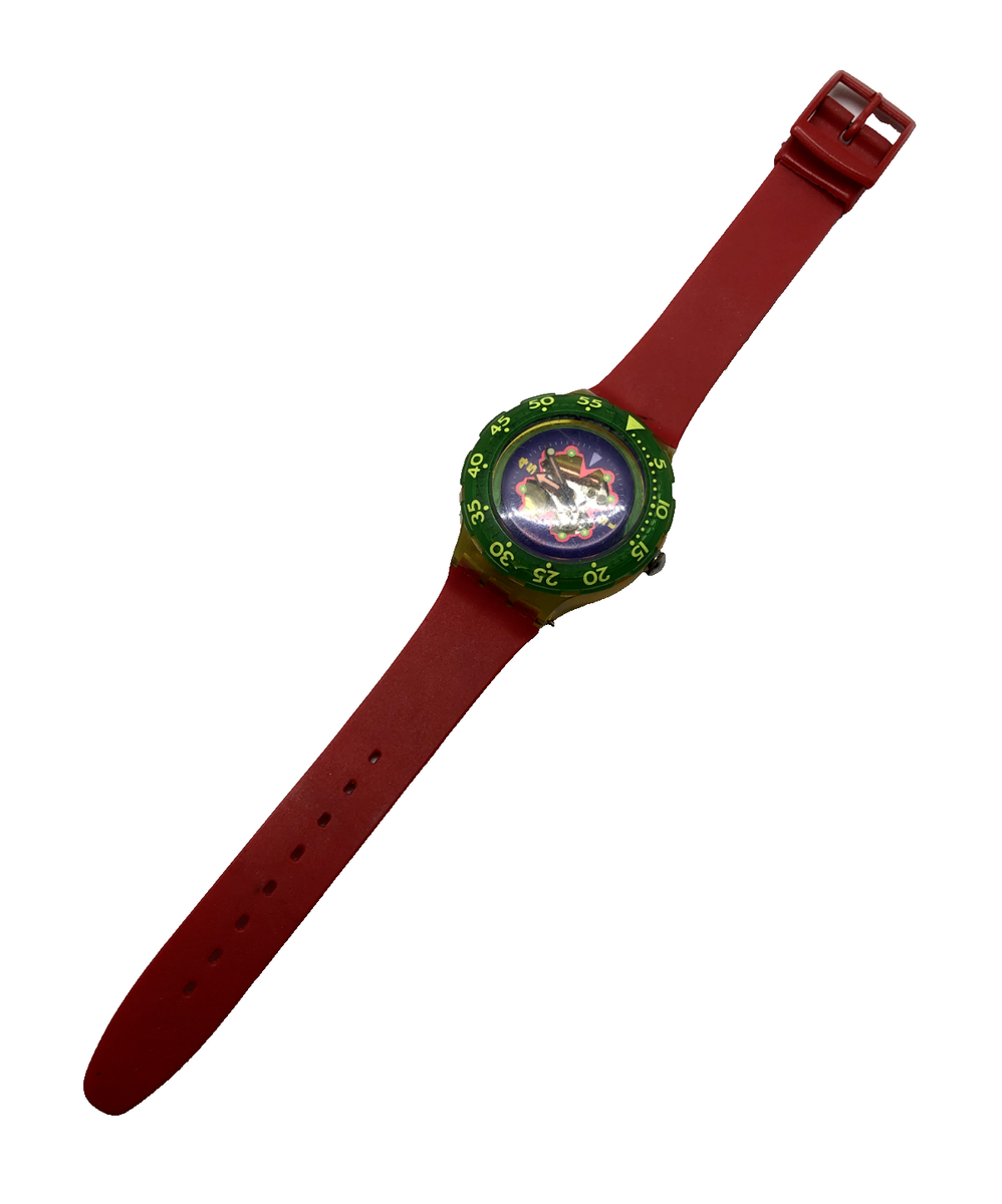Swatch Scuba BAY BREEZE SDJ101 200M '90 Vintage Multicolor Swiss