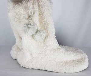 fluffy ankle slippers