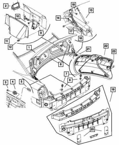 Actuador de bloqueo de tapa del maletero trasero para Chrysler 300 2005-2007 (N/P 5056244AD)
