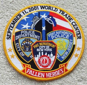 NEW YORK 9/11 HEROES PATCH NYPD FDNY Port Authority Police NY NJ Large ...