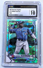 2021 Bowman Chrome CSG 10 Sapphire Vladimir Guerrero Jr. AQUA  #/99 Gem Mint CGC