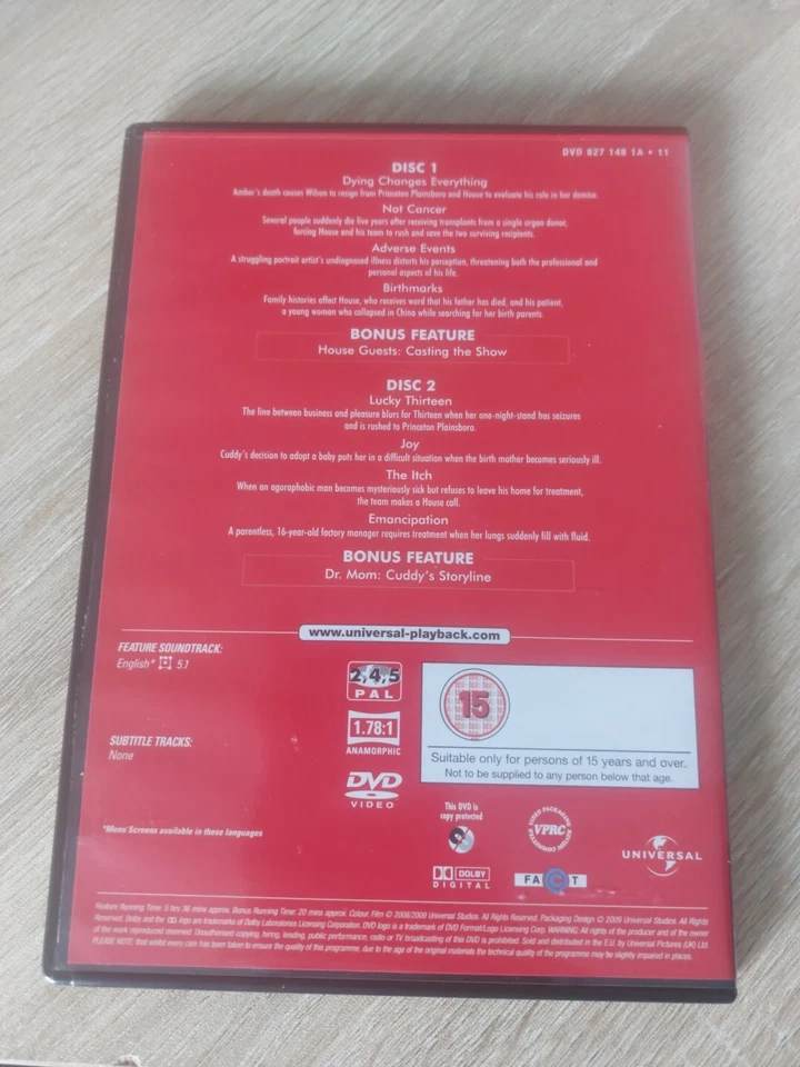 House Season 5 Disc 1 + 2 - Image 2 of 3
