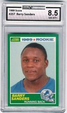 1989 Score Barry Sanders RC GAI 8.5 NRMT-MT+ and Auto RC  (2 Cards)