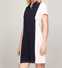 NWT Tommy Hilfiger Women's Vertical Colorblock Polo Dress