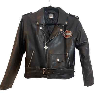 Harley Davidson ブラックライダースジャケット Mサイズ 牛革 アメリカ直輸入 HARLEY 牛革ライダースジャケット | 大型バイク