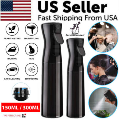 2 pack Continuous Mist Water Sprayer 300ml/150ml, Hair Spray Bottles Barber