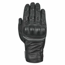 Oxford Hawker Short Breathable Armoured Leather Motorcycle Glove - Black