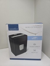 Insignia - 10-Sheet Microcut Paper - Credit Card Shredder - Black MICRO CUT