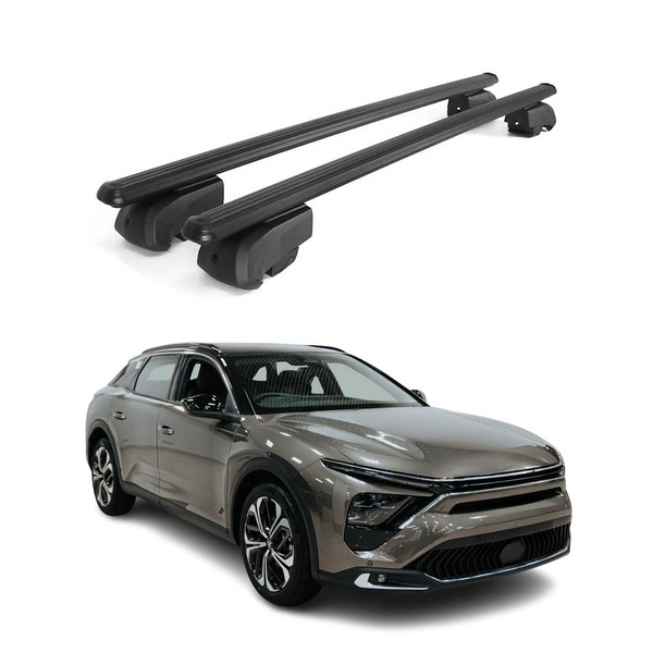 DachträGer GrundtäGer FüR Citroen C5 X 2022-2026 75Kg Alu Schwarz 2 Tlg-image