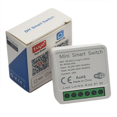 Mini Wifi Smart Switch 16A DIY Light Switches Wireless Control Smart Home with T