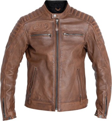 John Doe Storm Motorrad Lederjacke, grau, 3XL