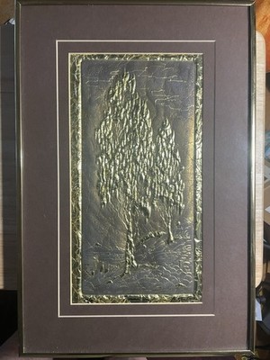 Hand Signed Al Kaufman Pressed Paper Intaglio Etching Titled Summer Days