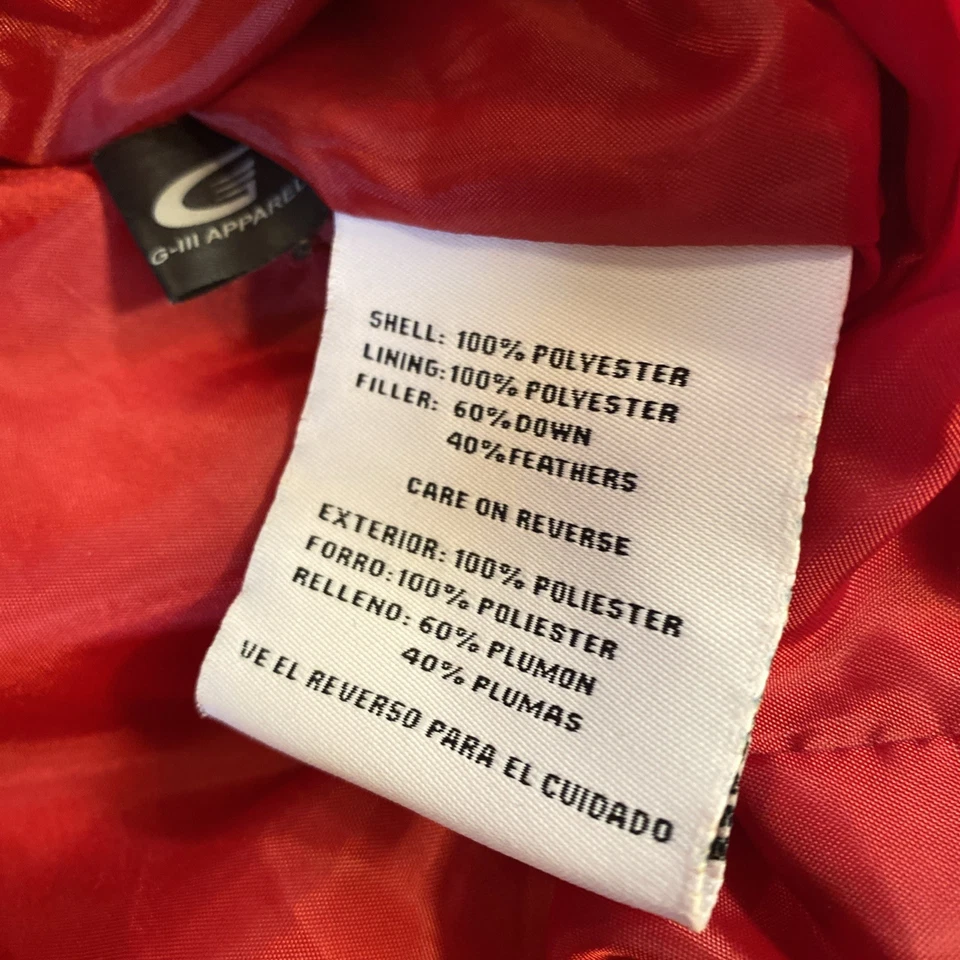 Chaleco acolchado de plumas Nine West para mujer talla M rojo bolsillos de senderismo Foto 3 de 4