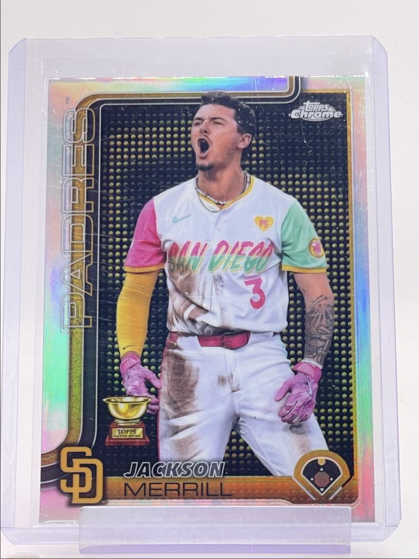 JACKSON MERRILL 2025 TOPPS CHROME LIGHTBOARD LOGO REFRACTOR #61 Q3384
