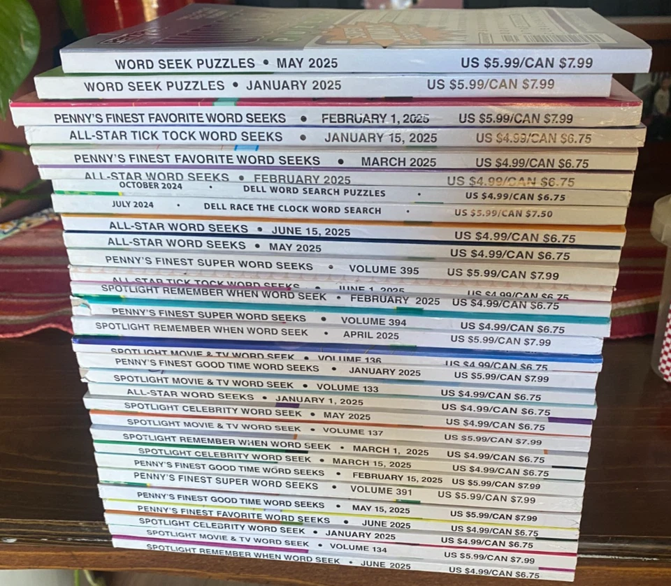 LOT OF 30 NEW PENNY PRESS WORD FIND SEEK SEARCH FIND PUZZLE BOOKS 2025 EDITIONS - Image 3 of 4