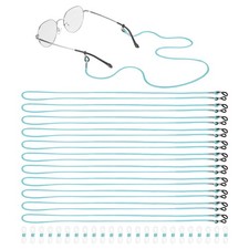 12 Pcs Nylon Eyeglass Strap Braided, 28 Inch Eyeglass Lanyard Strap, Sky Blue