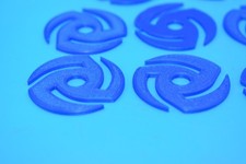 25X NEW 45 RPM Record Adapters Blue Snap-In Spindle Inserts 7" Free US Ship