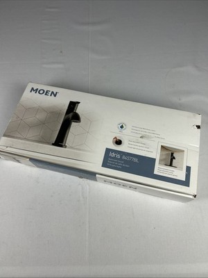 Moen Idris Bathroom Faucet & Push Down Drain 84577BL- Matte Black