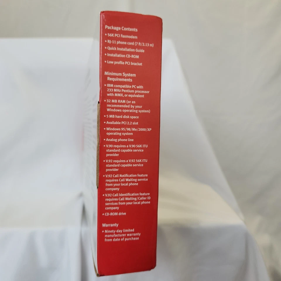 USRobotics 56K PCI Faxmodem Model 5670 for dial-up internet V.92 fits PCI 2.2 - Image 4 of 4