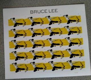 4 FOGLI affrancatura USA 80 FRANCOBOLLI AMORE BRUCE LEE valore 62 40€