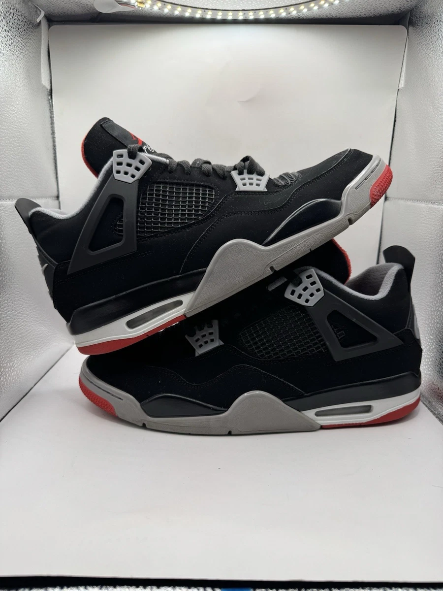 Las mejores ofertas en Jordan 4 Retro Bred Black/Fire Red Cement