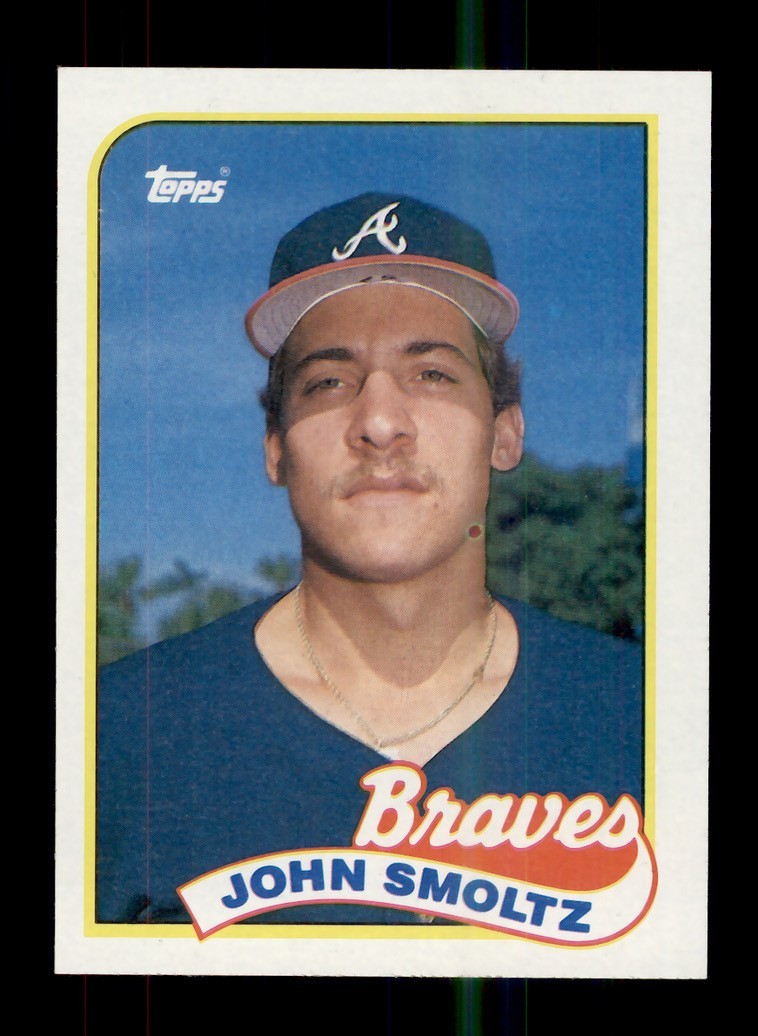 1989 TOPPS #382 JOHN SMOLTZ ROOKIE RC ATLANTA BRAVES