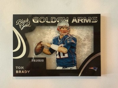 2015 Panini Black Gold - Golden Arms Tom Brady #GA-12 White Gold /99