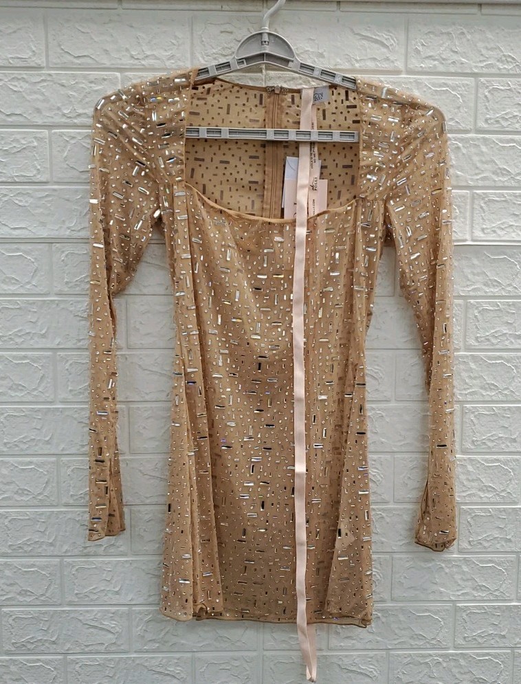 camo asymmetric satin cocktail dress elliatt Adia Embellished Cut Out Mini Dress in Soft Pink main image 0