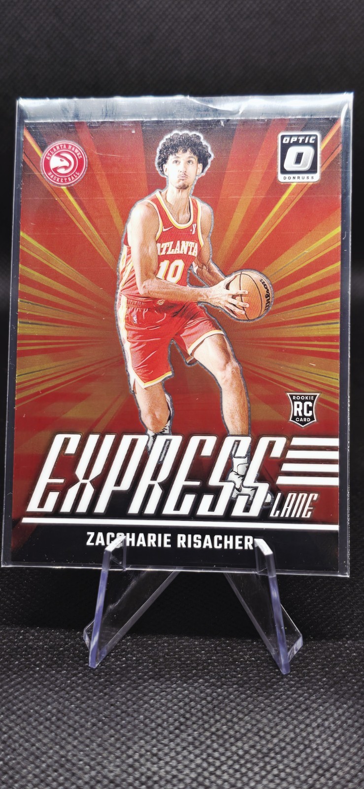 ZACCHARIE RISACHER 2024-25 PANINI DONRUSS OPTIC #23 EXPRESS LANE ROOKIE RC HAWKS