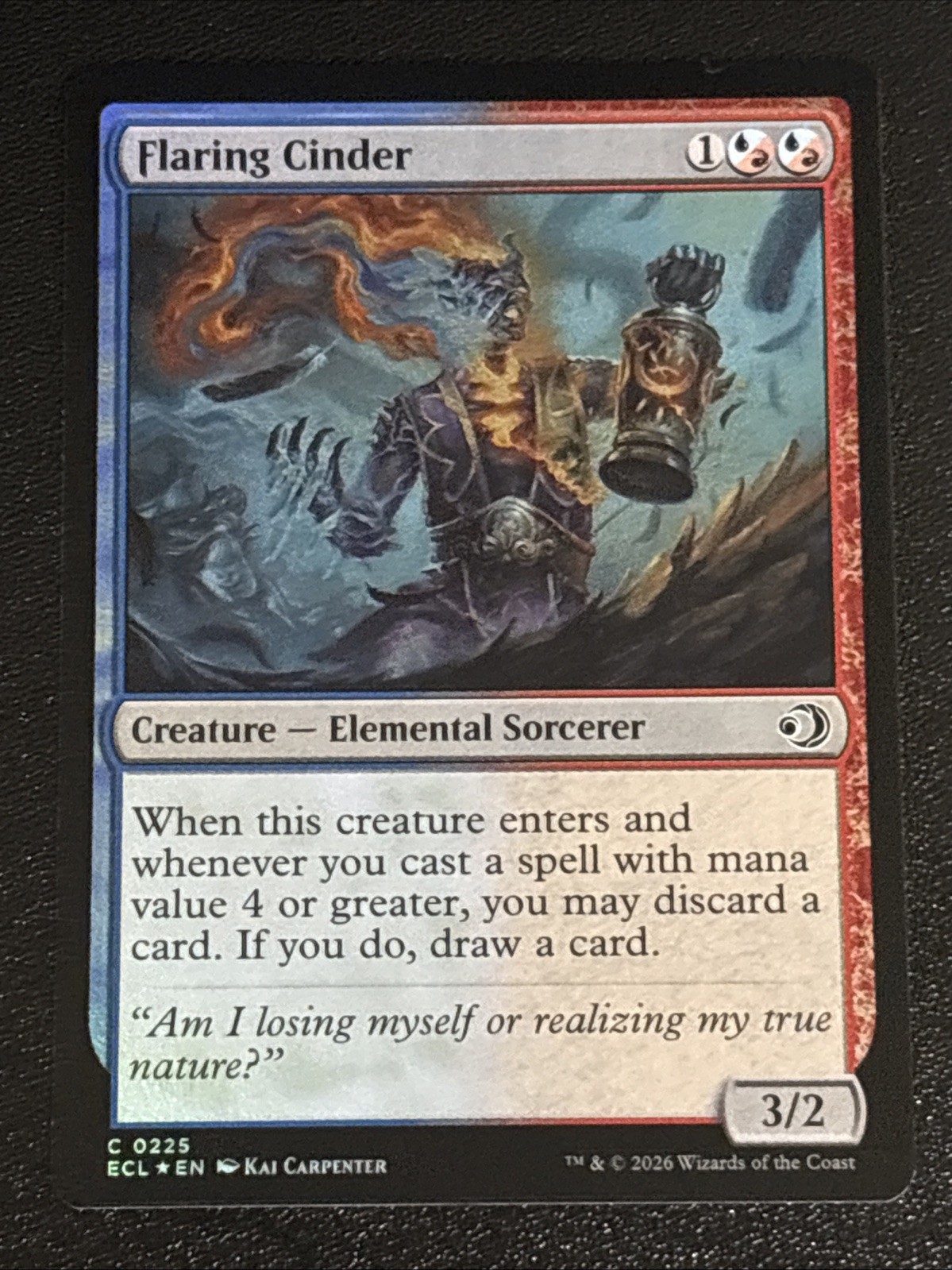 MTG Lorwyn Eclipsed Flaring Cinder Foil 0225 NM