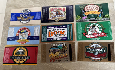 45 Oldenberg Beer Labels Ft. Mitchell, Kentucky 9 Different