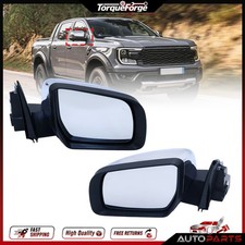 For 2019-2023 Ford Ranger Left+Right Chrome Power Heated Mirror Power Fold w/BSM