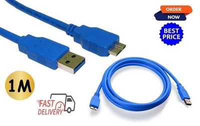 High Speed USB 3.0 Mikrokabel für externe Festplatten von WD 1 TB, 2 TB, 3 TB, 4 TB UK