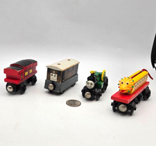 Thomas  Friends Wooden Railway Train Tank - Trevor Toby Chinese Dragon Lot x4