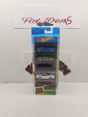 Hot Wheels Pack de 5 HW Exotics Collection Bugatti Jag Lamborghini Aston Martin - Imagen 9 de 9