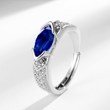Gorgeous Marquise Cut Cubic Zircon Women Wedding Jewelry 925 Silver Filled Ring