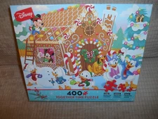GINGERBREAD HOUSE TOGETHER TIME 400 PC HOLIDAY PUZZLE Disney CEACO NIB 18" x 24"