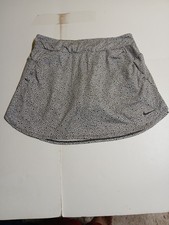 Nike dri fit black white pattern active skirt skort medium women's