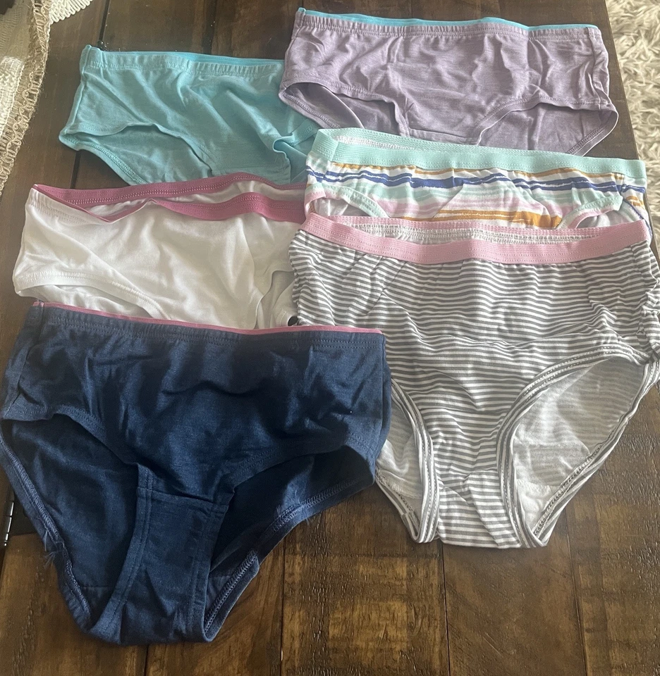 Girls Size Large 10 Lot Of 11 Pairs Underwear Assorted Colors Name Brands - Image 3 of 4